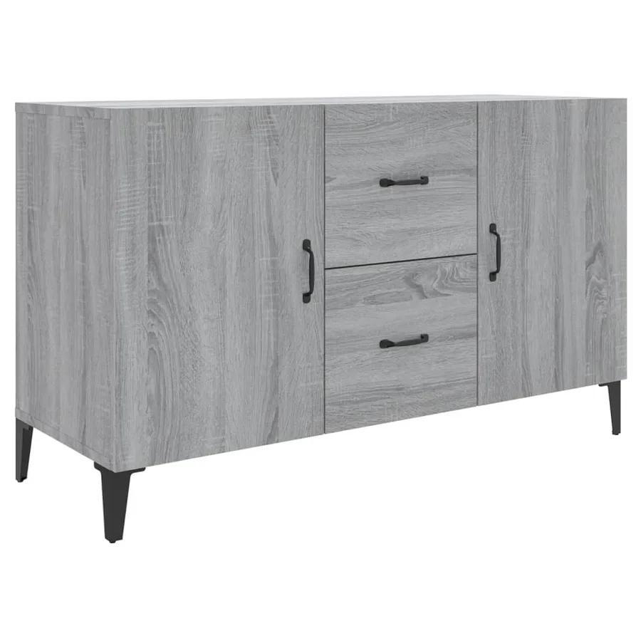 Buffet sonoma gris 100x36x60 cm bois d'ingénierie - 2