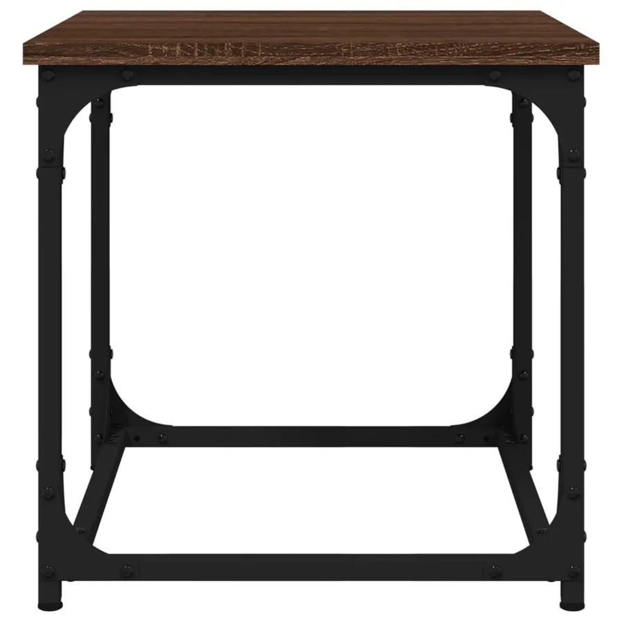 Table d'appoint Chêne marron 40x40x40 cm Bois d'ingénierie - 5