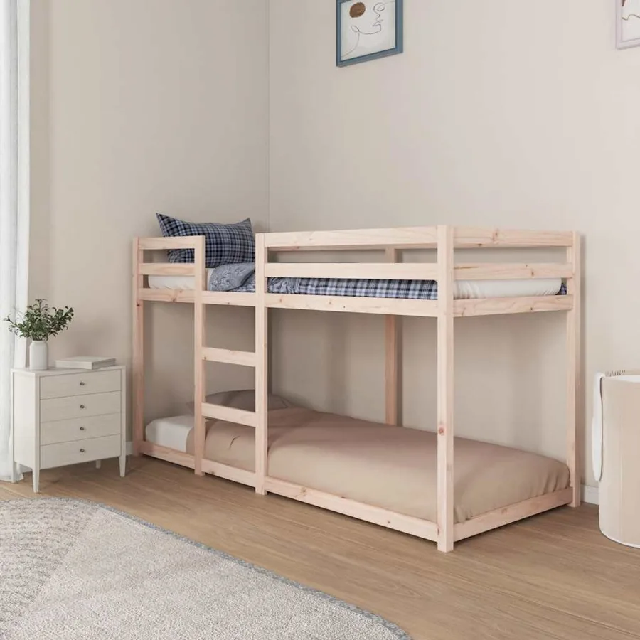 Lit superposé sans matelas 80x200 cm bois de pin massif - 3