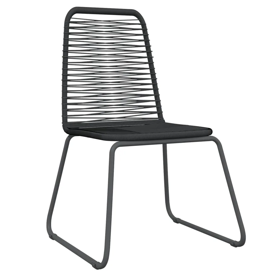 Ensemble à manger de jardin 7 pcs Noir - 3