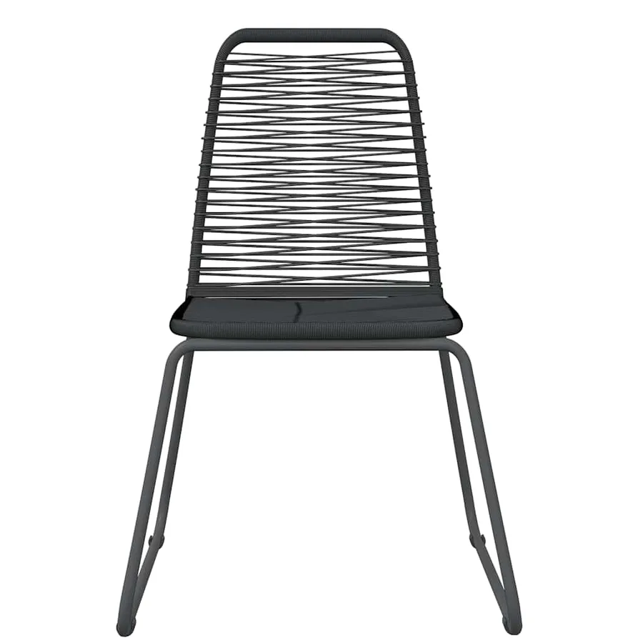 Ensemble à manger de jardin 7 pcs Noir - 4