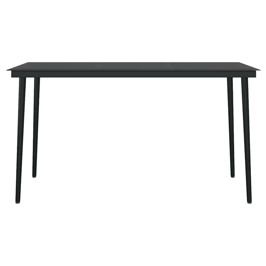 Ensemble à manger de jardin 7 pcs Noir - 6