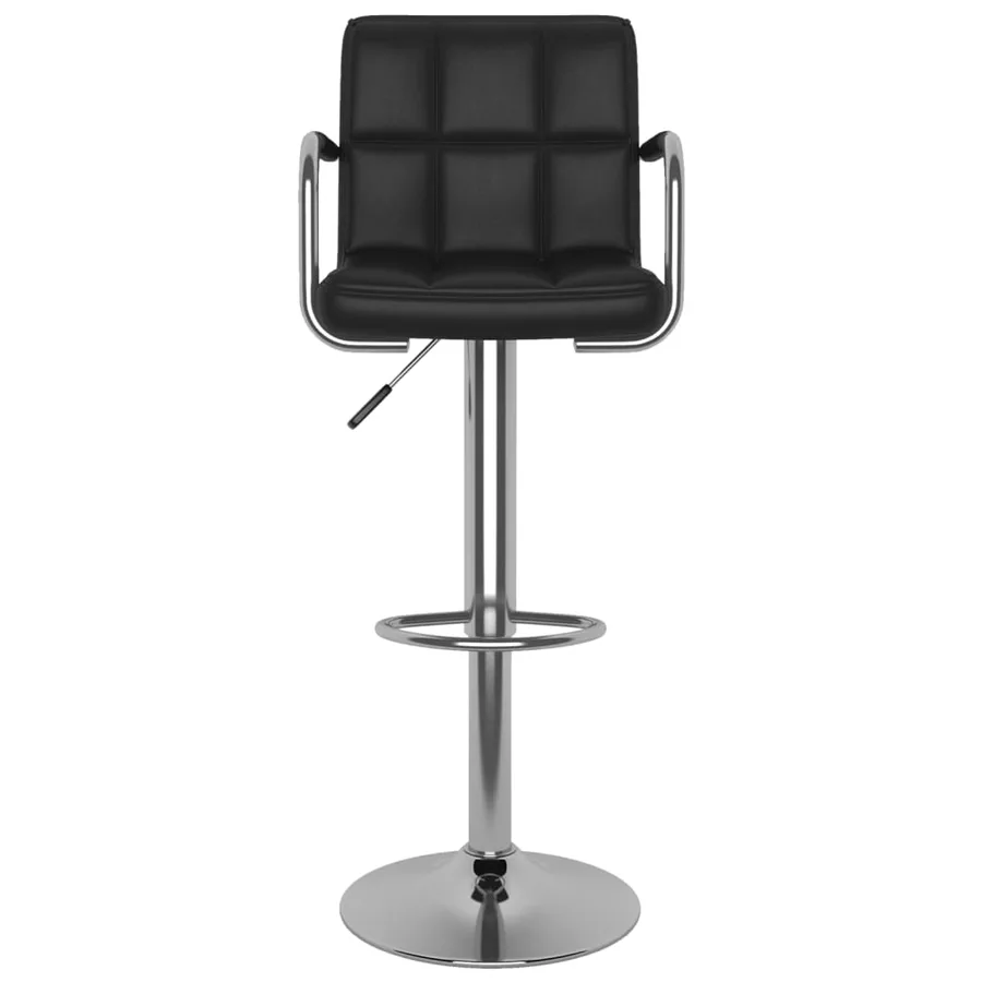 Tabourets de bar lot de 2 noir similicuir - 4
