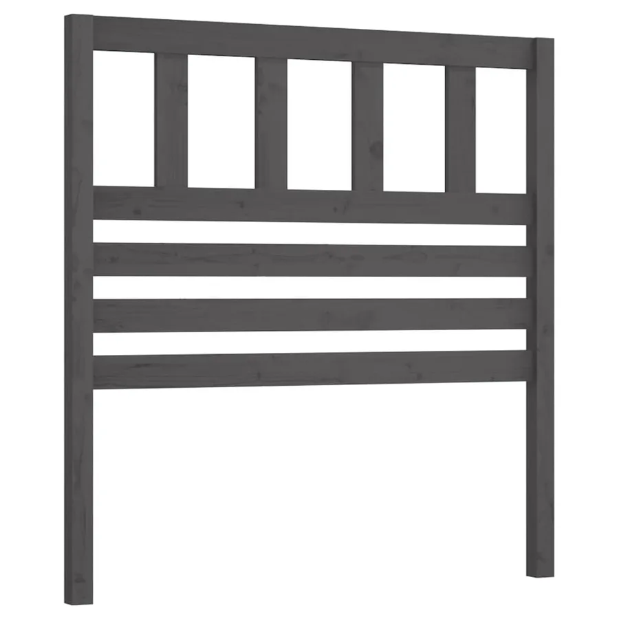Tête de lit Gris 96x4x100 cm Bois massif de pin - 2