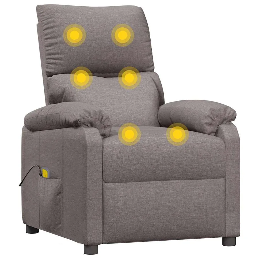 Fauteuil de massage Taupe Tissu - 6