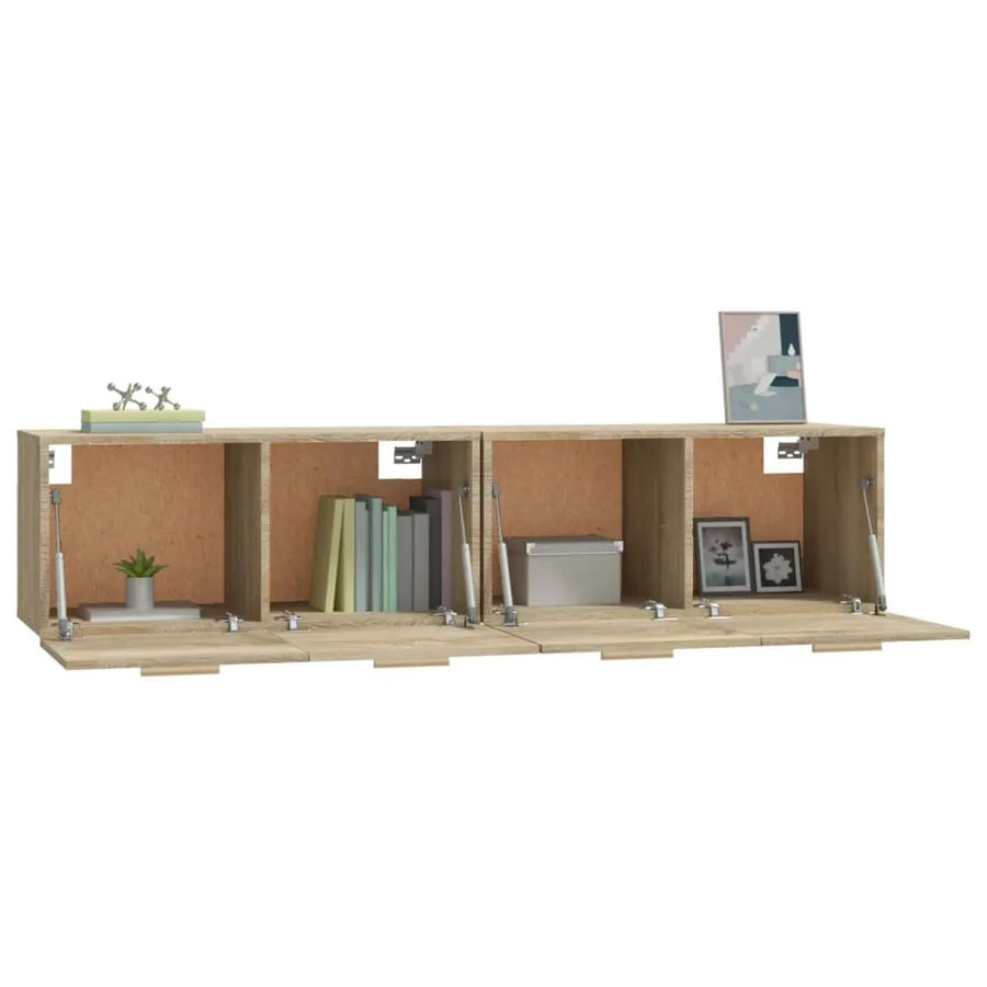 Armoires murales 2 pcs Chêne sonoma 80x35x36,5 cm Bois - 5