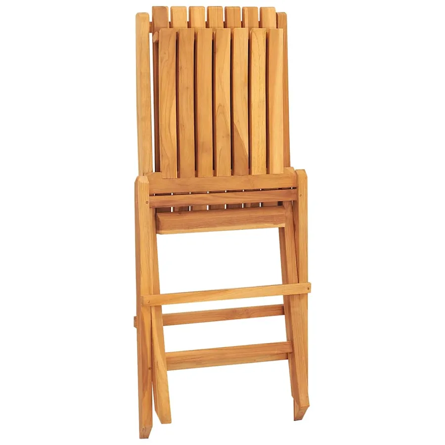 Chaises de jardin pliantes lot de 6 47x47x89cm bois massif teck - 2