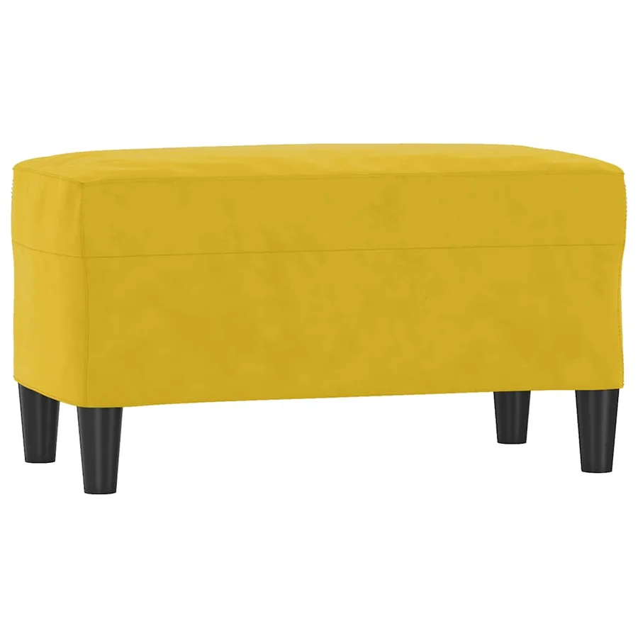Banc Jaune 70x35x41 cm Velours - 2