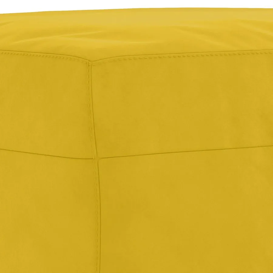Banc Jaune 70x35x41 cm Velours - 5