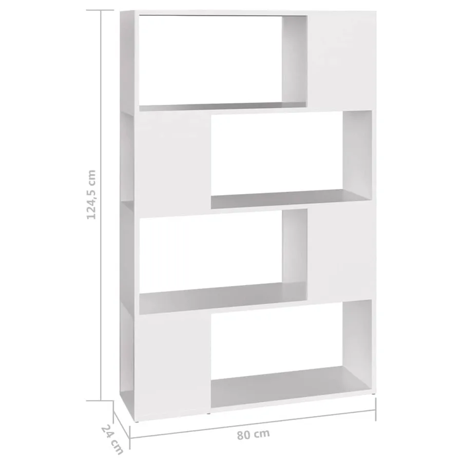 Bibliothèque/Séparateur de pièce Blanc Bois d'ingénierie - 7