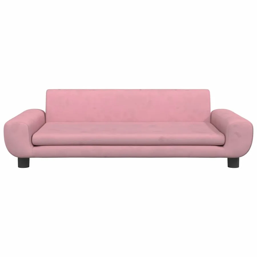 Lit pour chien rose 100x54x33 cm velours - 3