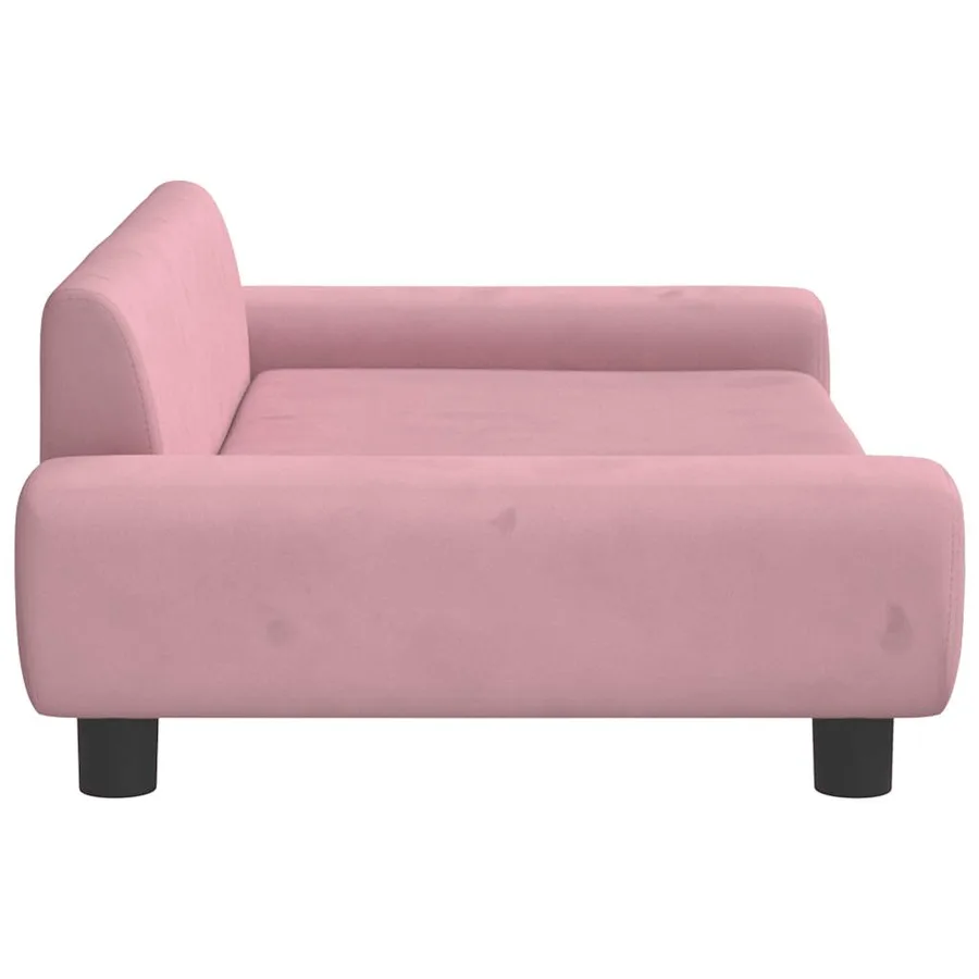 Lit pour chien rose 100x54x33 cm velours - 4