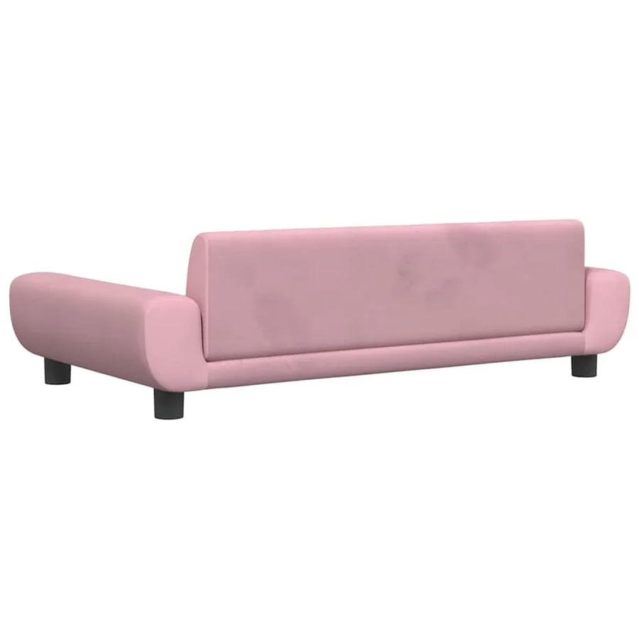 Lit pour chien rose 100x54x33 cm velours - 5