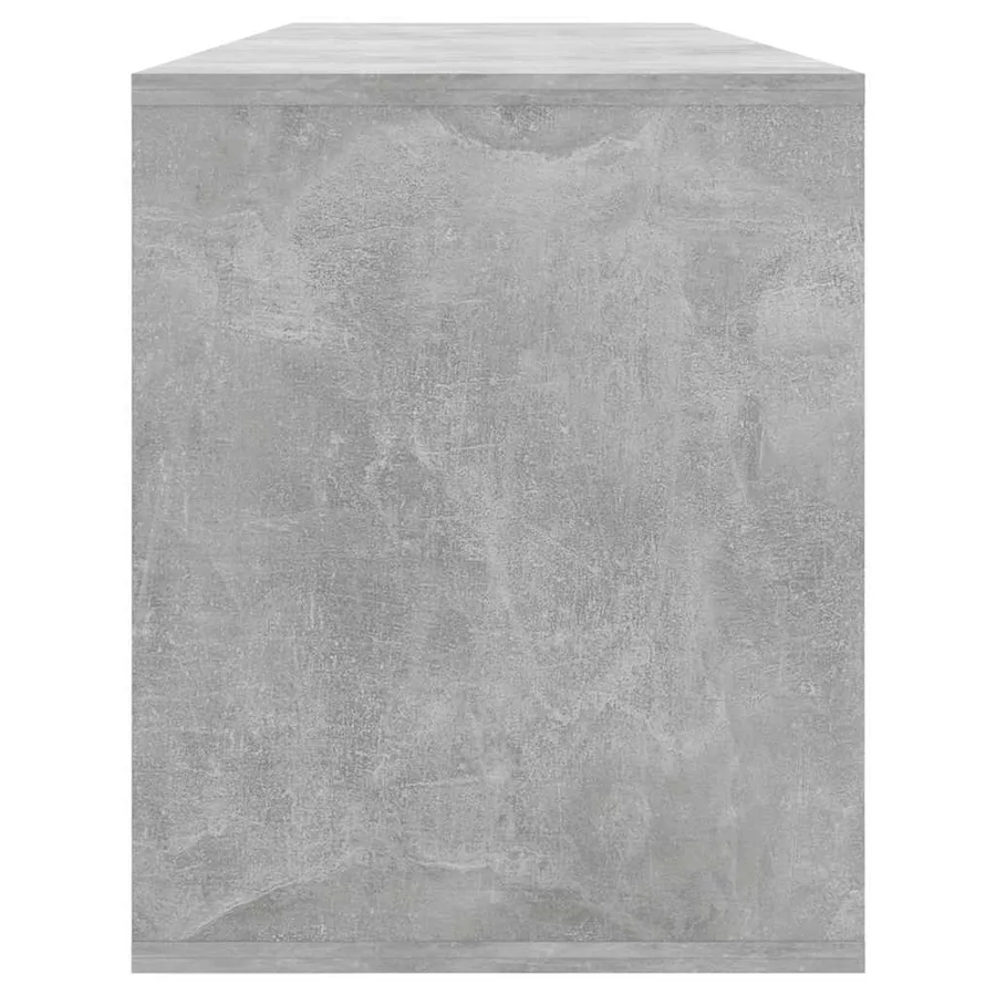 Meuble TV Gris béton 130x35x50 cm Bois d'ingénierie - 7