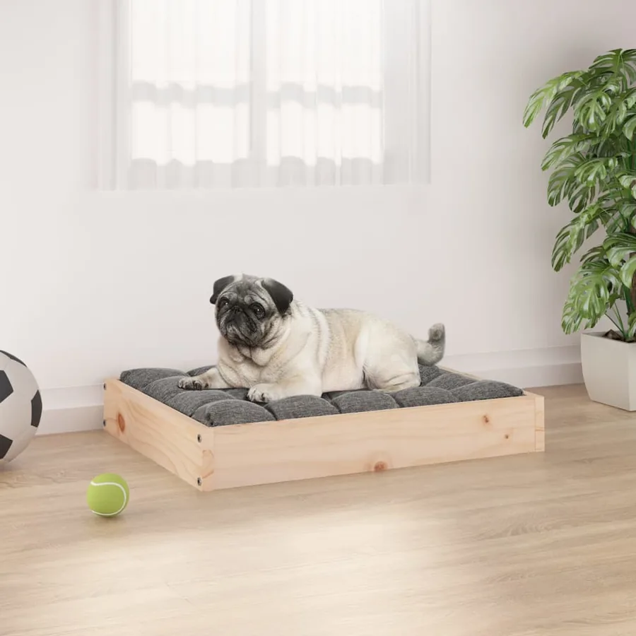 Lit pour chien 61,5x49x9 cm Bois de pin solide