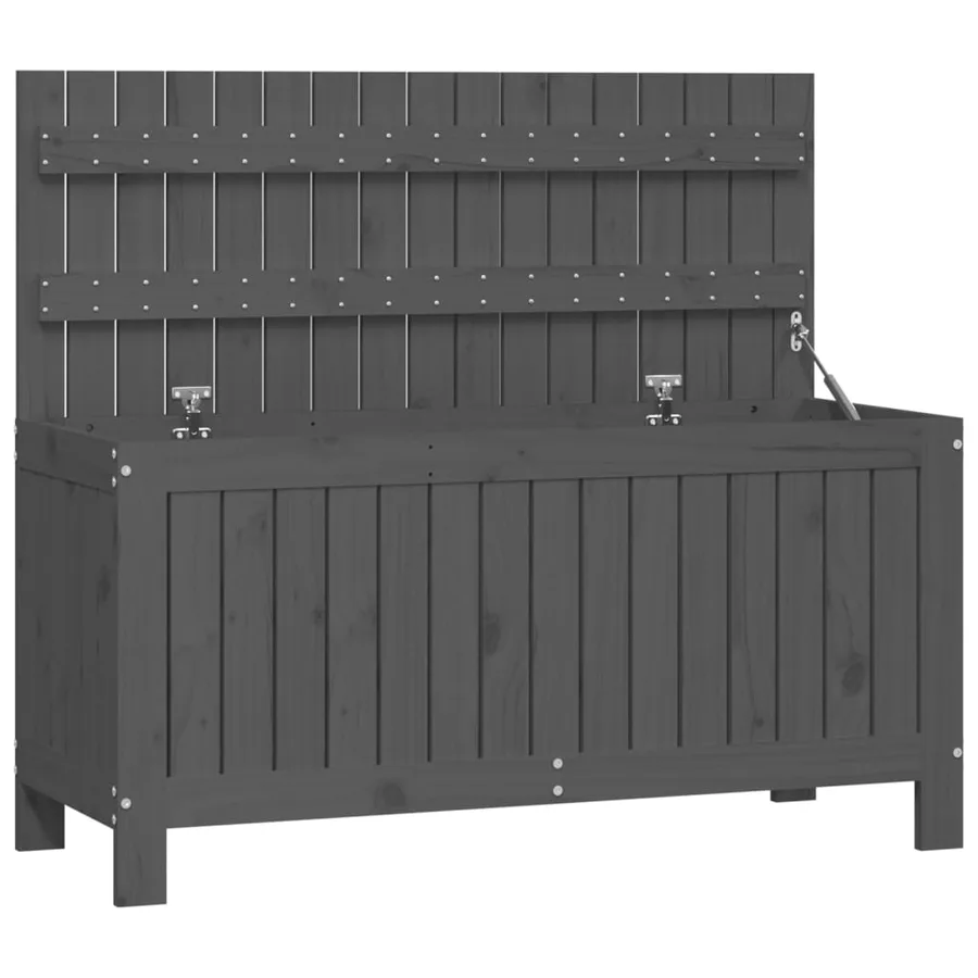 Boîte de rangement de jardin Gris 108x42,5x54 cm Bois de pin - 2