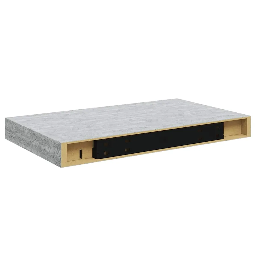 Étagère murale flottante gris béton 40x23,5x3,8 cm MDF - 8