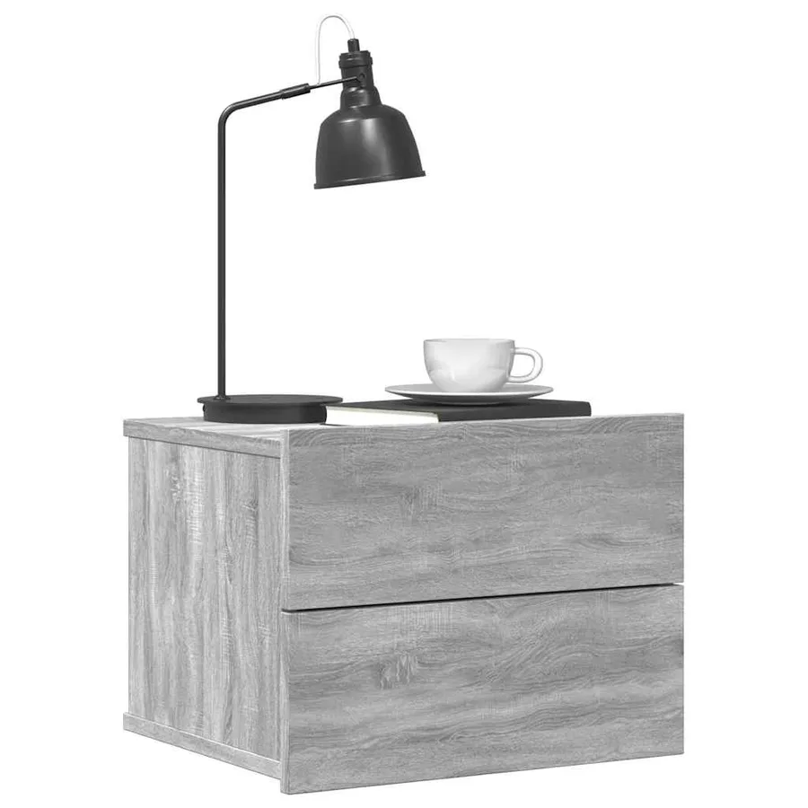 Tables de chevet 2 pcs Sonoma gris 40x30x30cm Bois d'ingénierie - 7