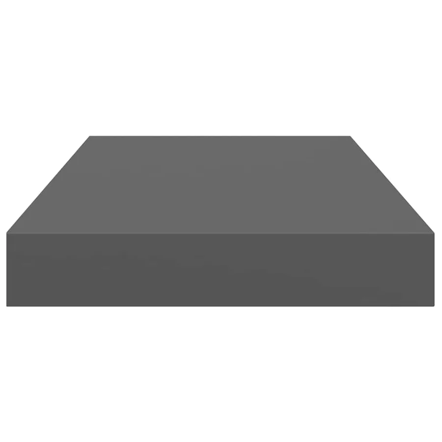 Étagère murale flottante 2 pcs Gris brillant 40x23,5x3,8 cm MDF - 7
