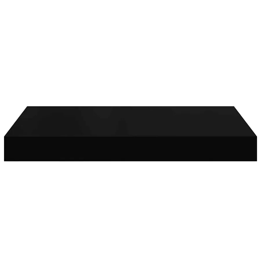 Étagère murale flottante 2 pcs Noir brillant 40x23,5x3,8 cm MDF - 6