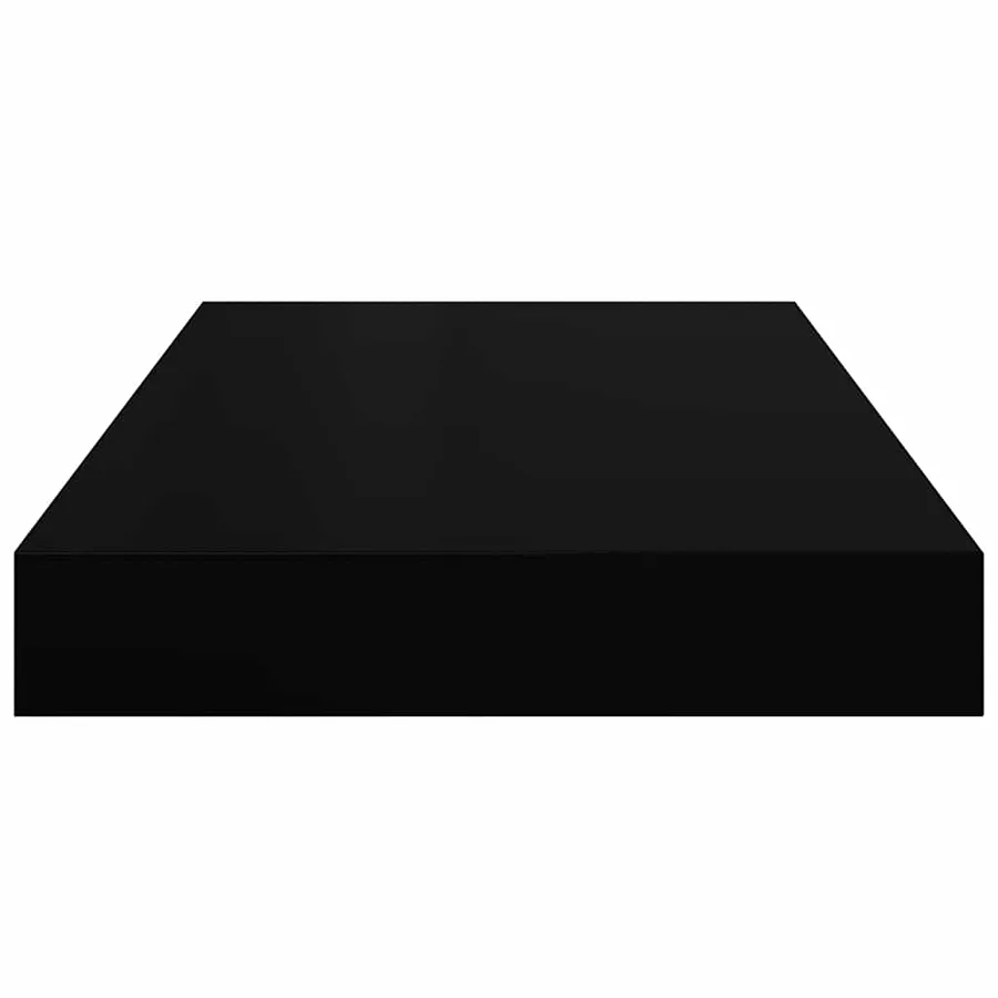 Étagère murale flottante 2 pcs Noir brillant 40x23,5x3,8 cm MDF - 8