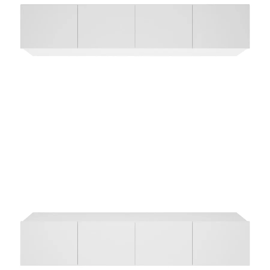 Meubles TV 4 pcs blanc 80x30x30 cm bois d'ingénierie - 2