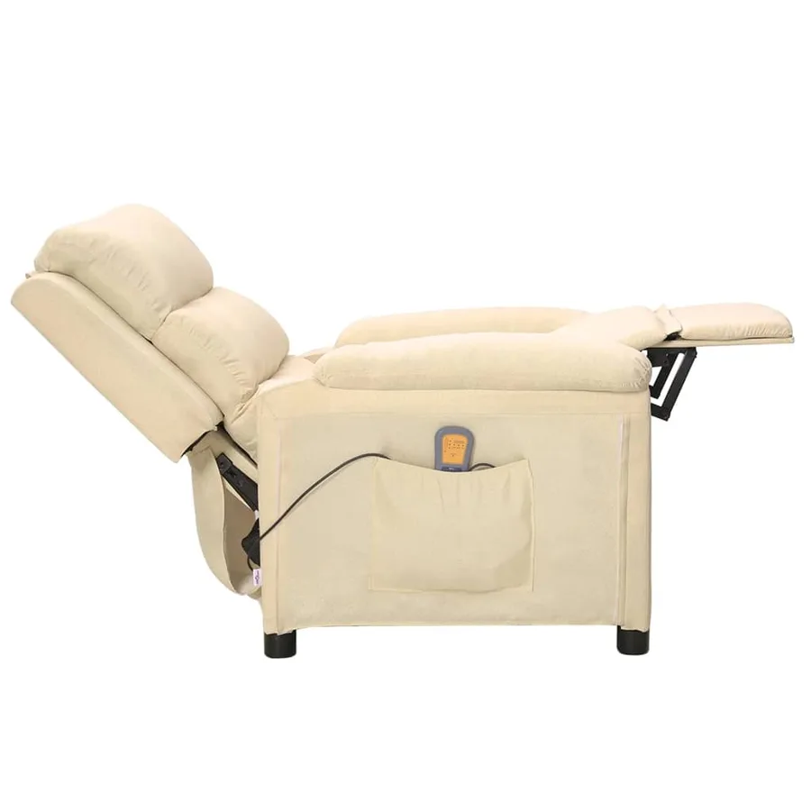 Fauteuil de massage Crème Tissu - 6