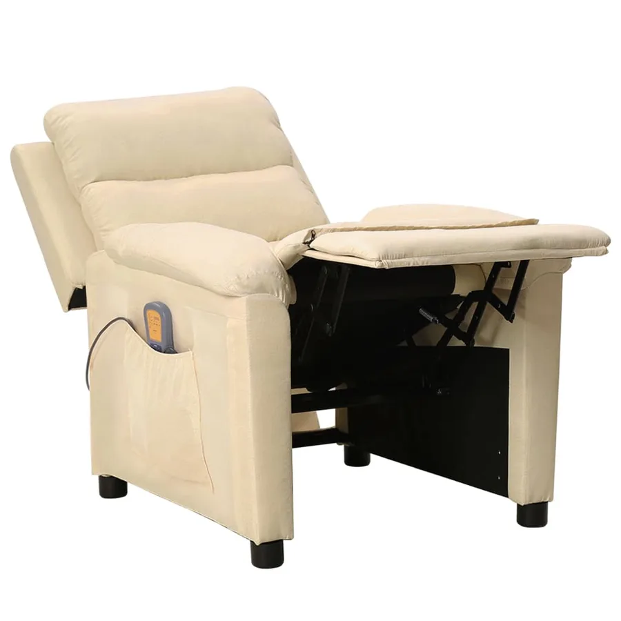 Fauteuil de massage Crème Tissu - 7