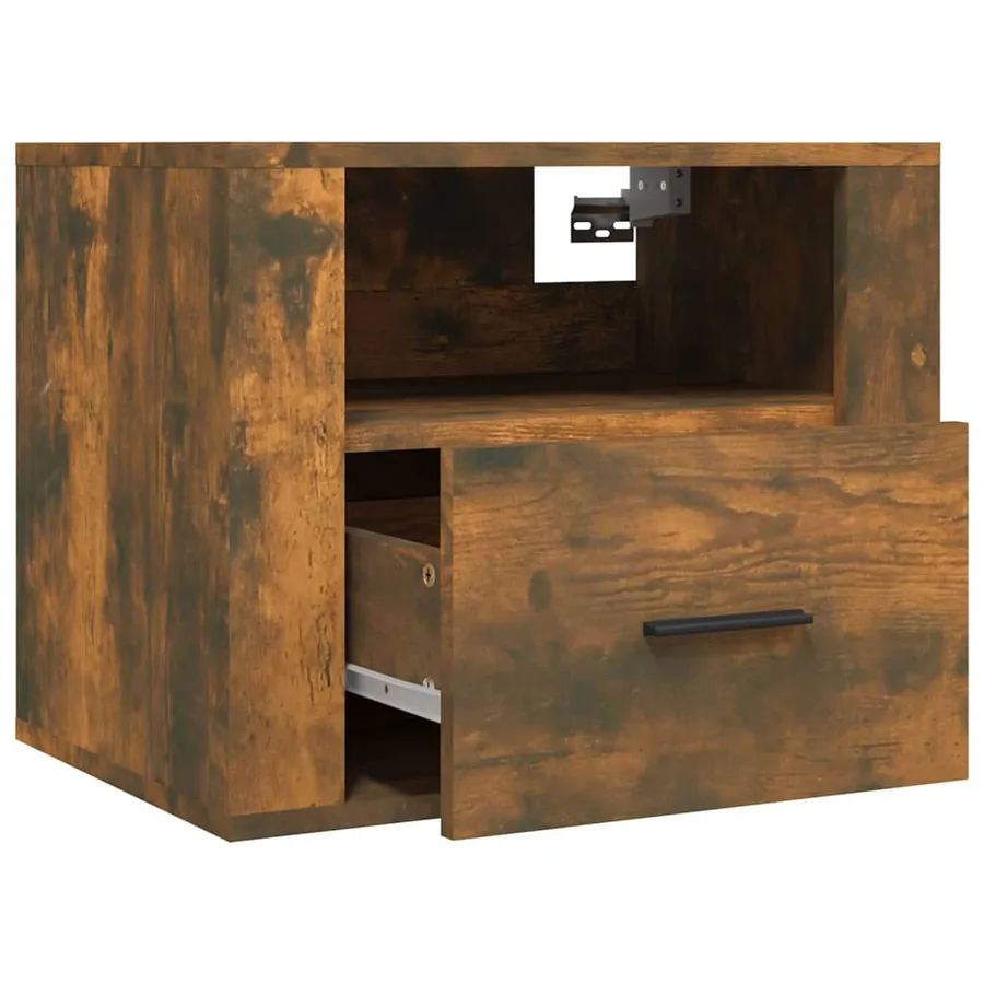 Tables de chevet murales 2 pcs Chêne fumé 50x36x40 cm - 7