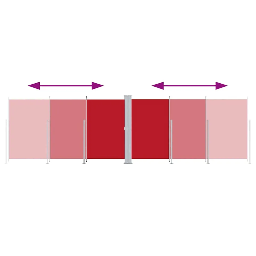 Auvent latéral rétractable Rouge 180x600 cm - 3