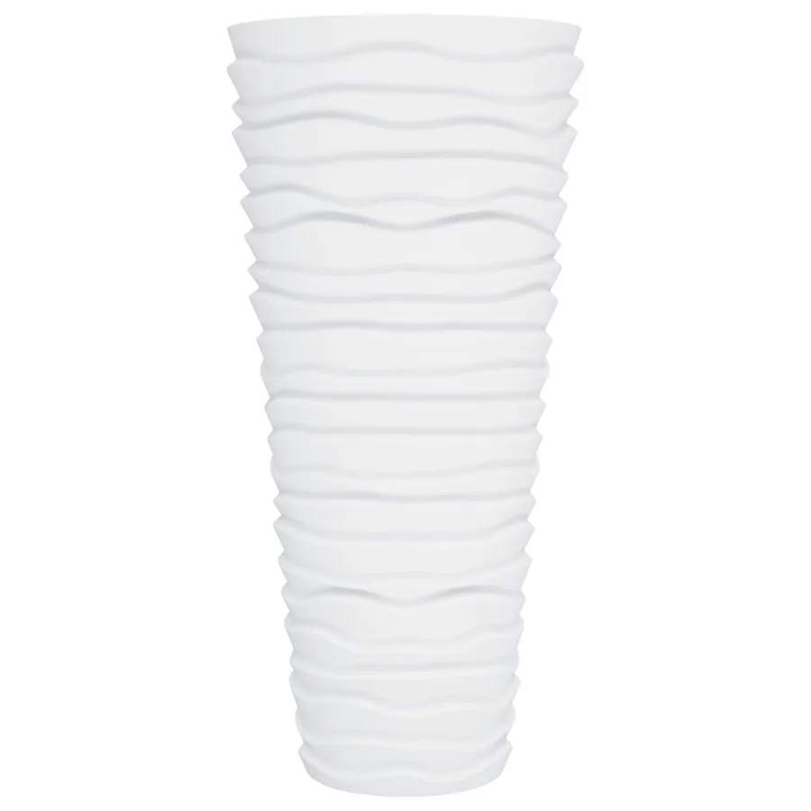 Jardinière et intérieur amovible blanc 18/45L PP aspect rainuré - 4
