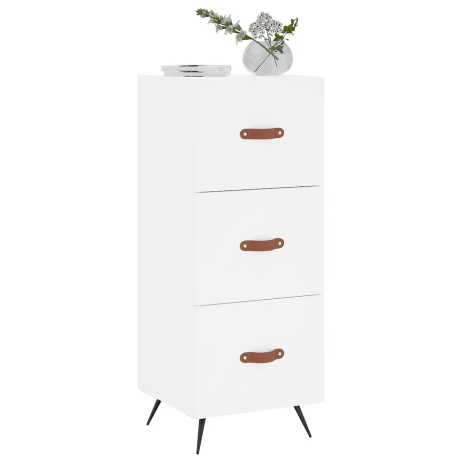 Buffet blanc 34,5x34x90 cm bois d'ingénierie - 3