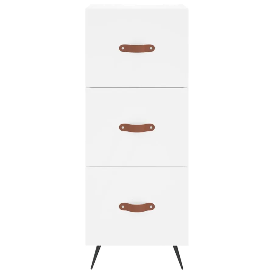 Buffet blanc 34,5x34x90 cm bois d'ingénierie - 6