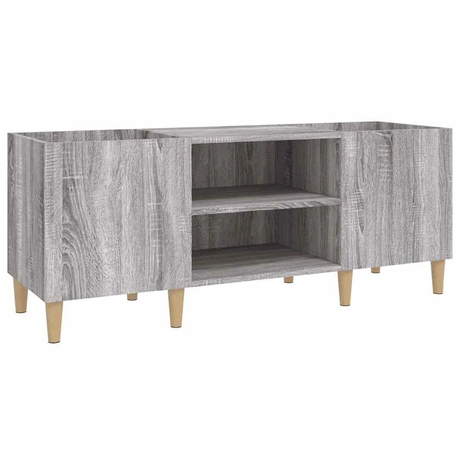 Armoire à disques sonoma gris 121x38x48 cm bois d'ingénierie - 2