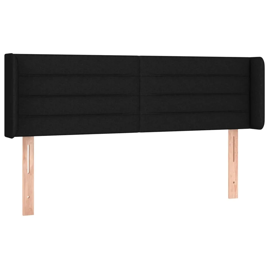 Tête de lit à LED Noir 147x16x78/88 cm Tissu - 3