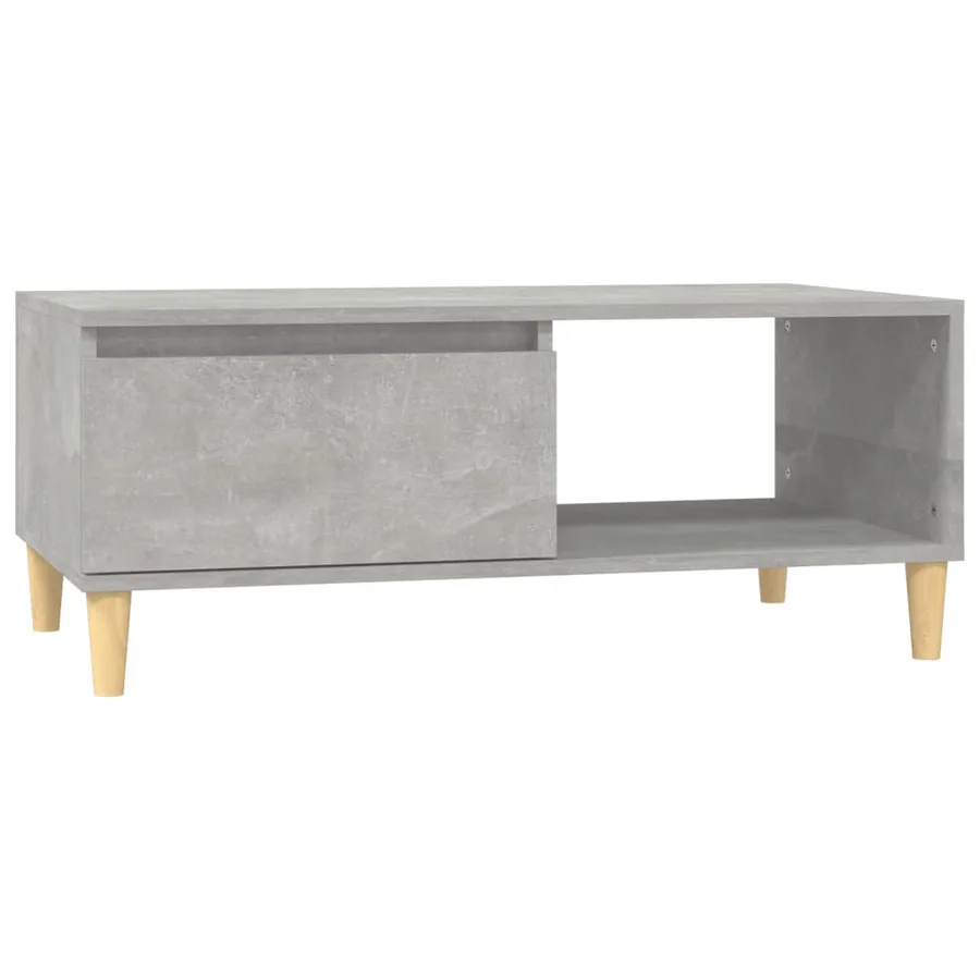 Table basse Gris béton 90x50x36,5 cm Bois d'ingénierie - 2