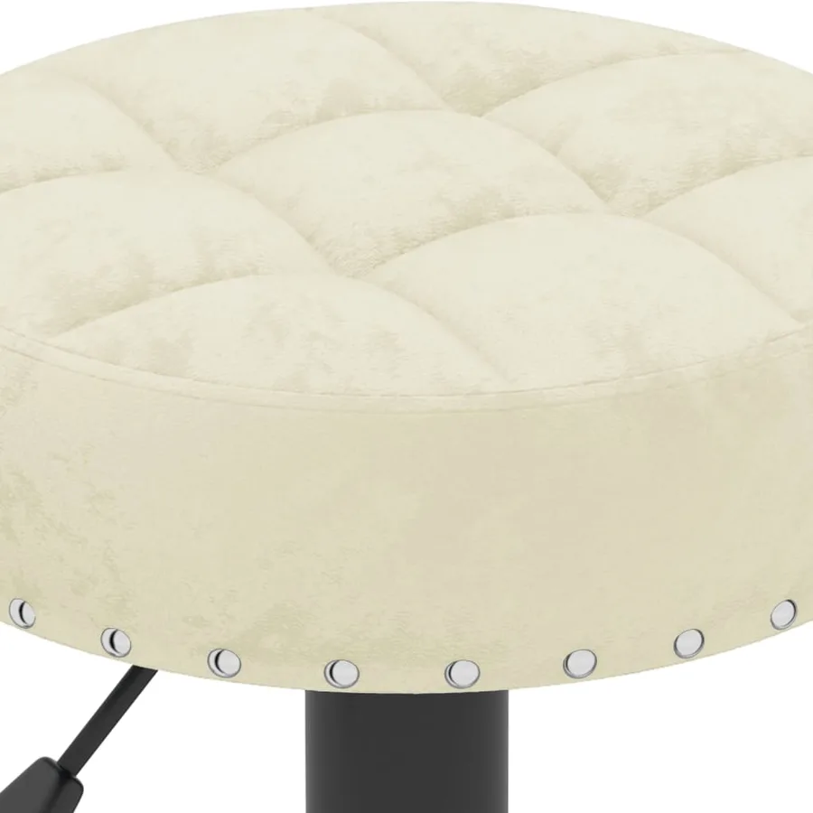 Tabourets de bar lot de 2 crème velours - 8