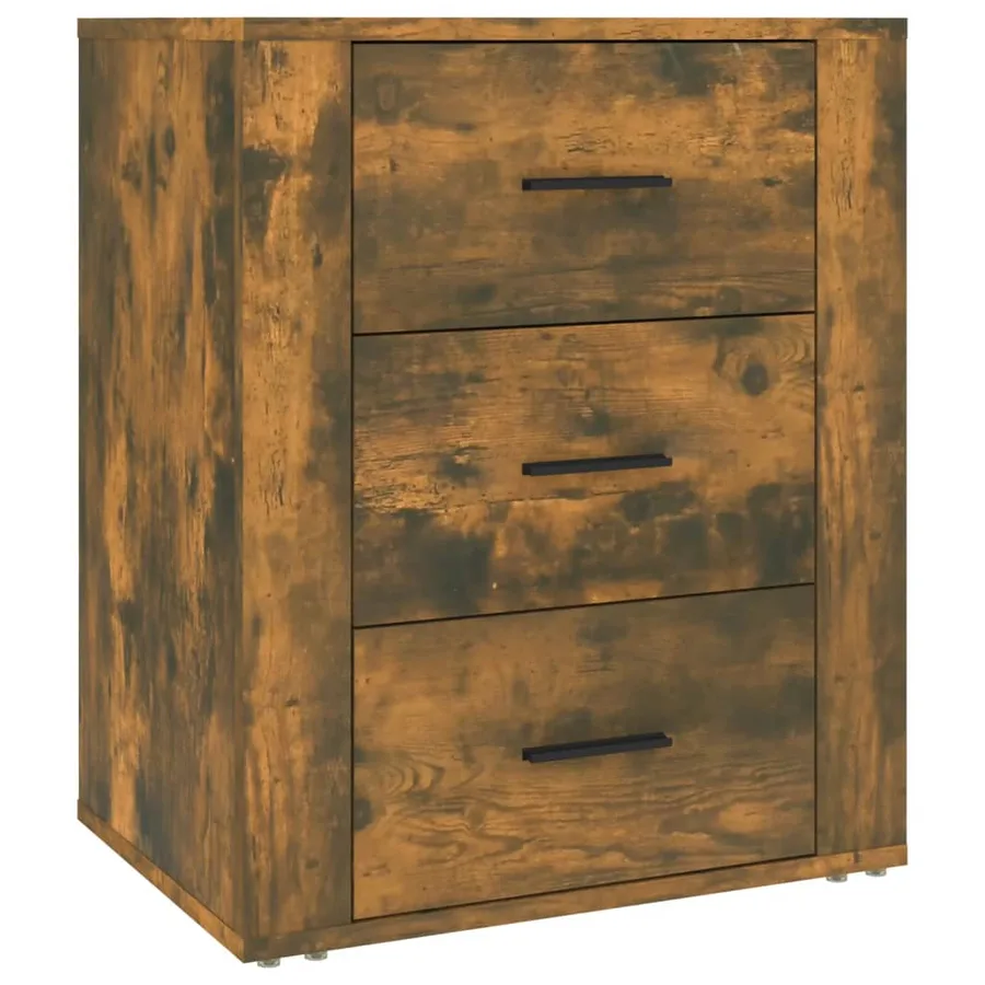 Table de chevet Chêne fumé 50x36x60 cm Bois d'ingénierie - 2