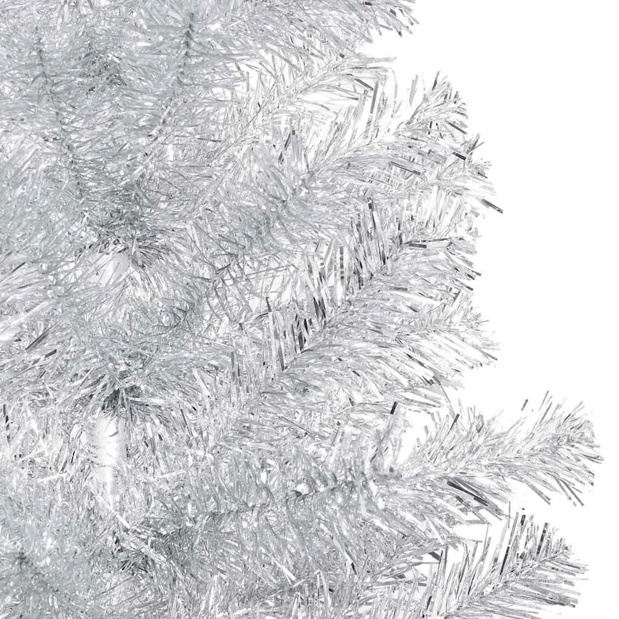 Arbre de Noël artificiel pré-éclairé/boules argenté 240 cm PET - 2