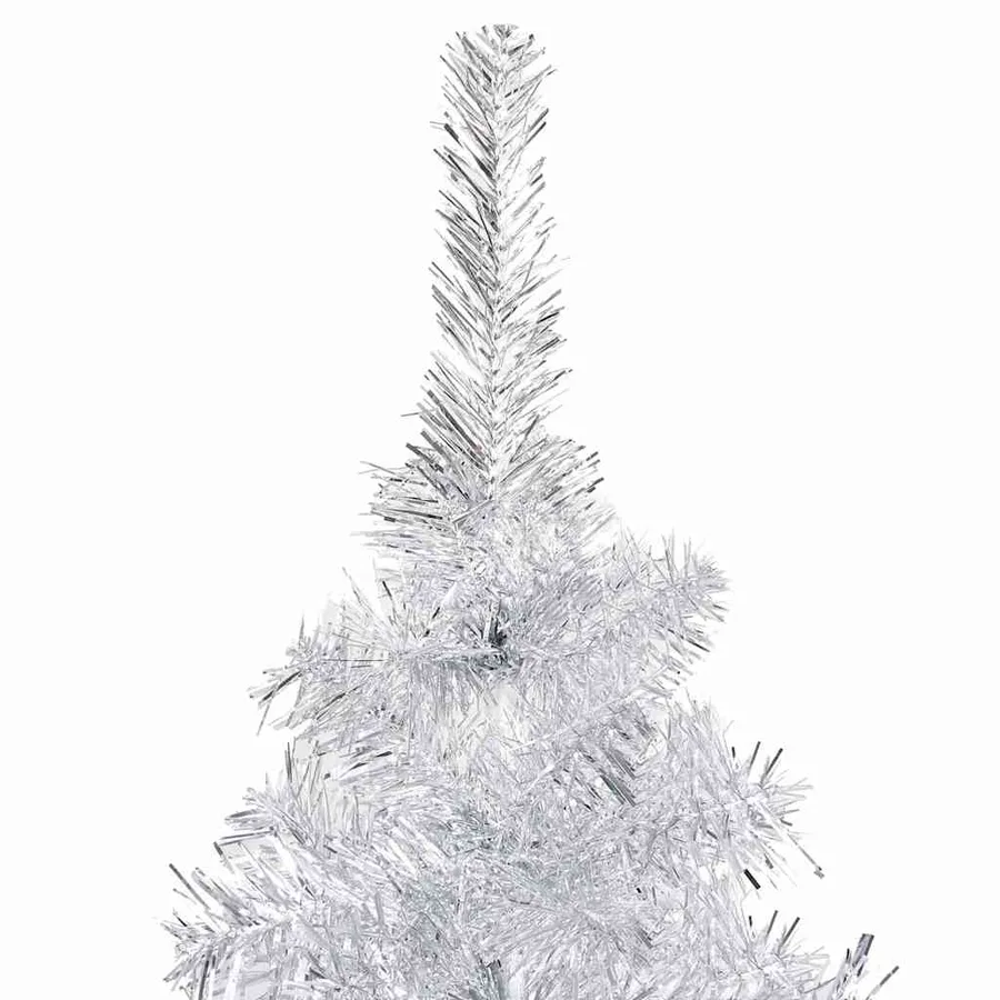 Arbre de Noël artificiel pré-éclairé/boules argenté 240 cm PET - 3