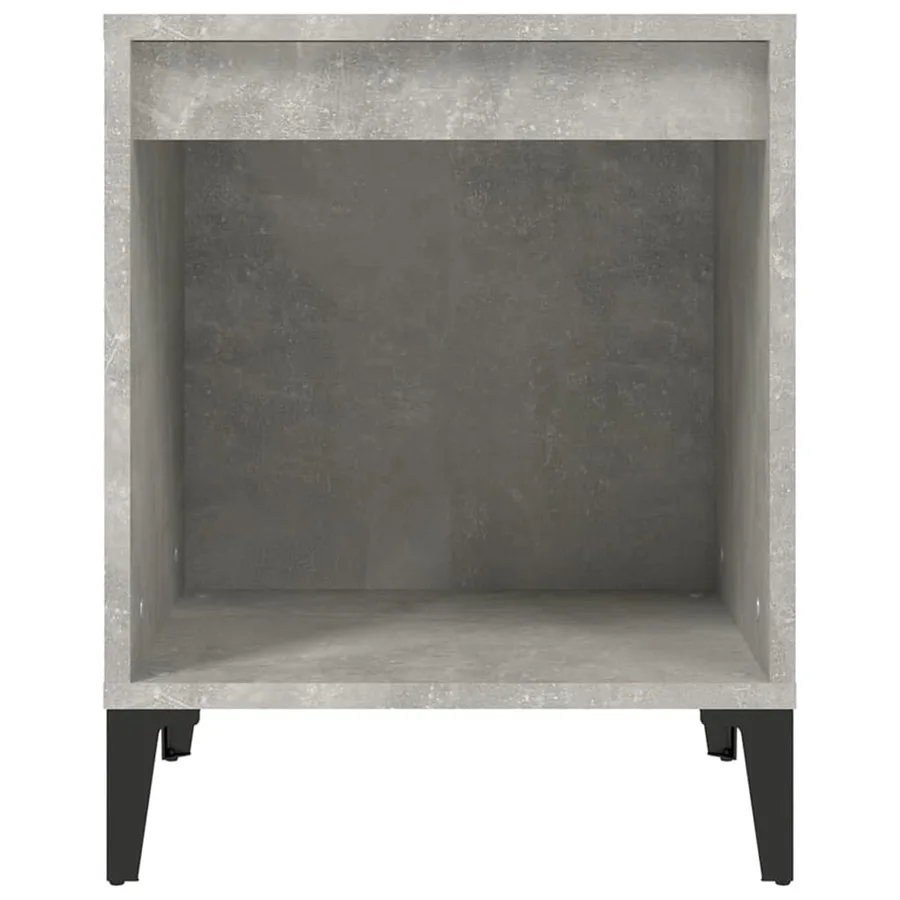 Tables de chevet 2 pcs Gris béton 40x35x50 cm - 6
