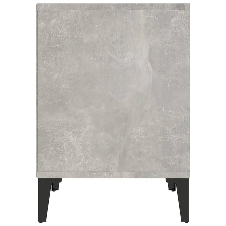 Tables de chevet 2 pcs Gris béton 40x35x50 cm - 7