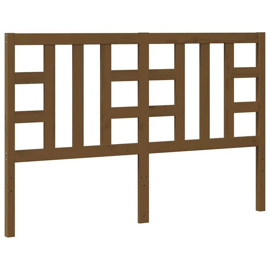 Tête de lit Marron miel 146x4x100 cm Bois massif de pin - 2