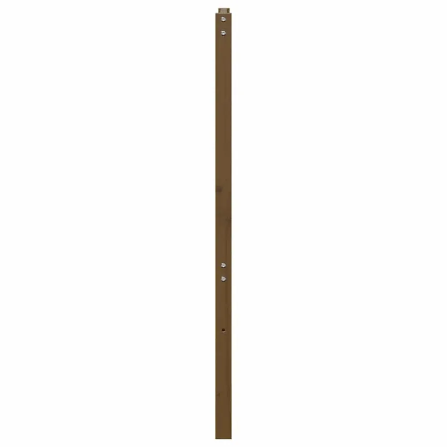 Tête de lit Marron miel 146x4x100 cm Bois massif de pin - 5