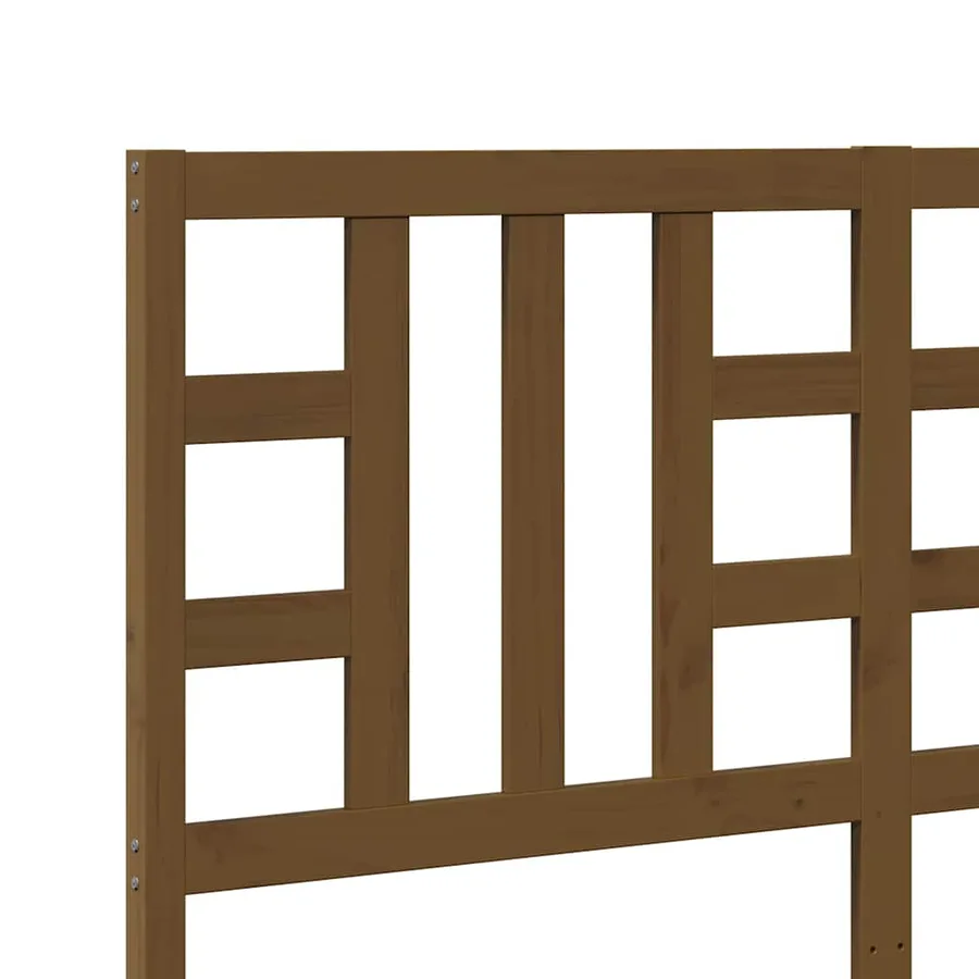 Tête de lit Marron miel 146x4x100 cm Bois massif de pin - 7