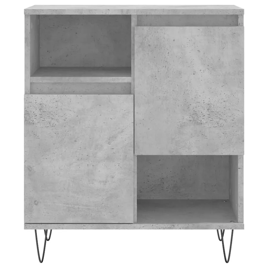 Buffets 3 pcs gris béton bois d'ingénierie - 6