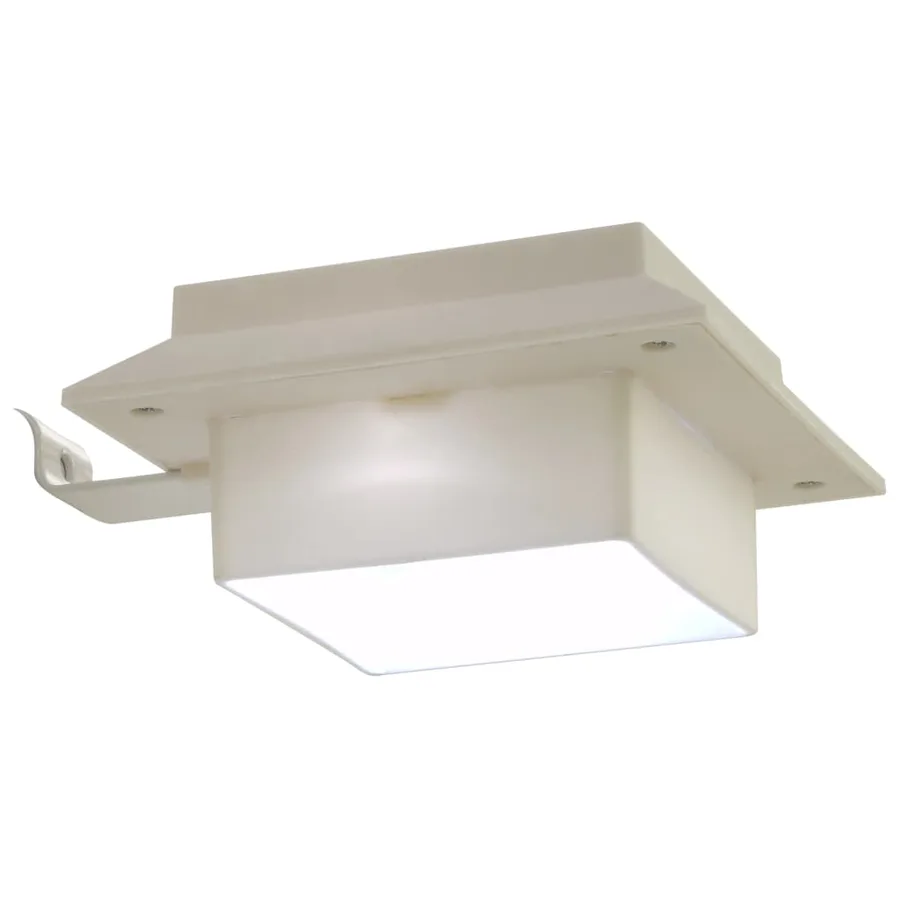 Lampe solaire à LED carrée d'extérieur 6 pcs 12 cm Blanc - 12
