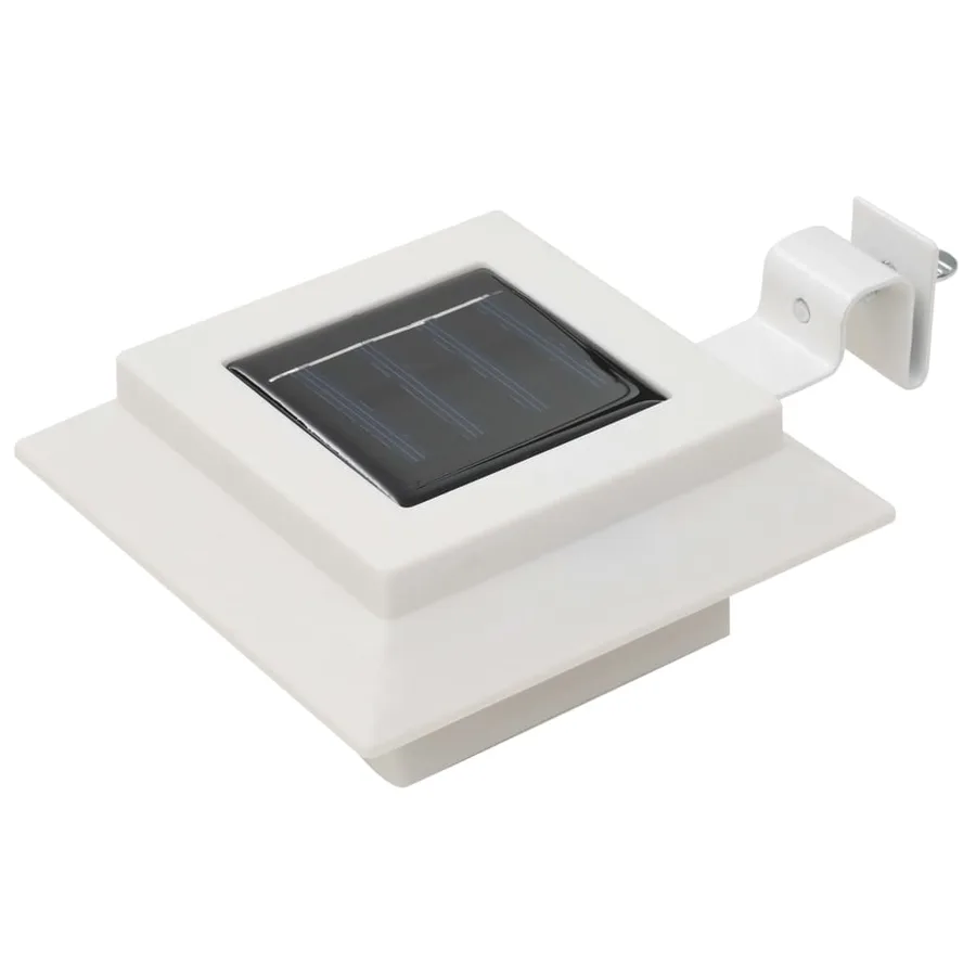 Lampe solaire à LED carrée d'extérieur 6 pcs 12 cm Blanc - 2