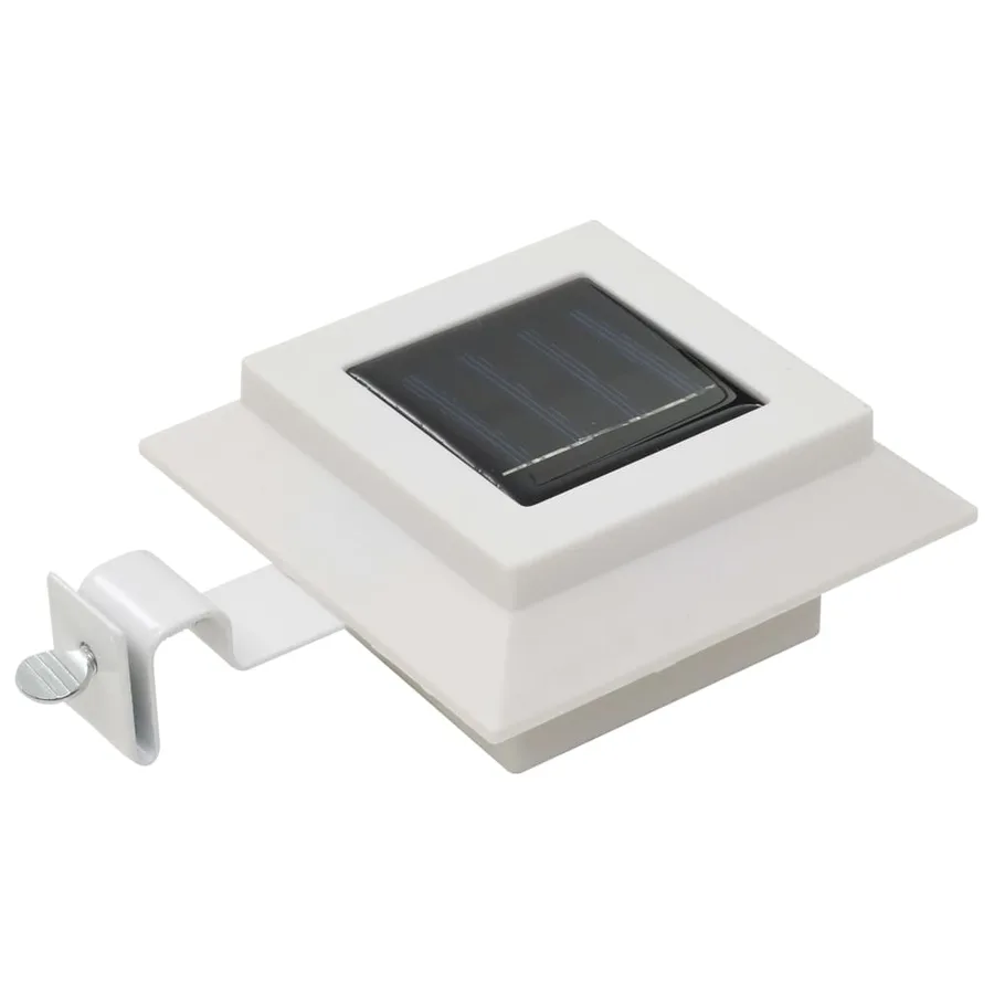 Lampe solaire à LED carrée d'extérieur 6 pcs 12 cm Blanc - 3