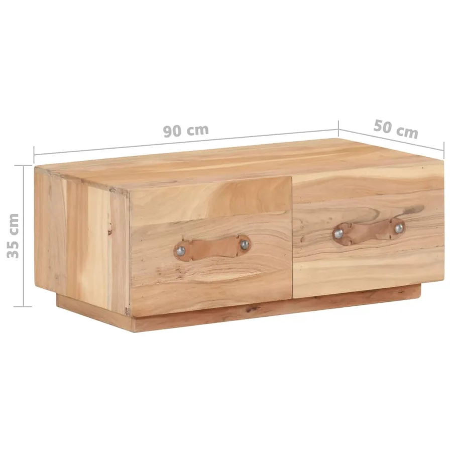 Table basse 90x50x35 cm Bois de récupération massif - 7
